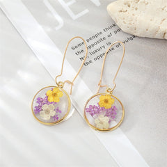 Real Floral Earrings Creative Dried Flower Earrings