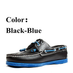 Men Genuine Leather Driving Shoes Docksides Classic Boat Shoe