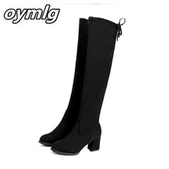 Women Casual Over the Knee boots shoes Winter Round Toe Platform