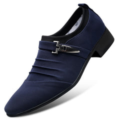 Men Leather Shoes Casual Shoes Slip-on Business Dress Shoes