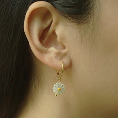 Bohemian Handmade Natural Stone Beads Hoop Earrings