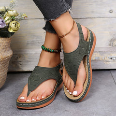 Fashion Clip Toe Wedge Sandals Women Summer Platform Rome Sandalias