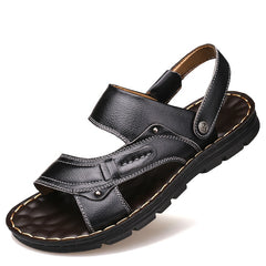 Non-slip Open-toe Leather Sandals