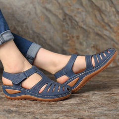 Vintage Wedge Sandals for Women Casual Fashion Velcro Comfy Platform