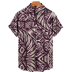 Clothing 3D Hawaiian Shirt Men Fashion Cashew Flower Geometric Printed Shirts