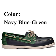 Men Genuine Leather Driving Shoes Docksides Classic Boat Shoe