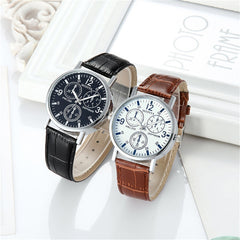 New Fashion Men Watches for Gift Women Leather Strap Quartz