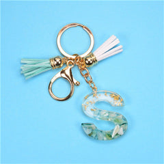 Exquisite Resin Initial Letter Keychain