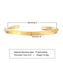 Vintage Stainless Steel Bangle Twisted Cuff Bracelet Unisex Casual