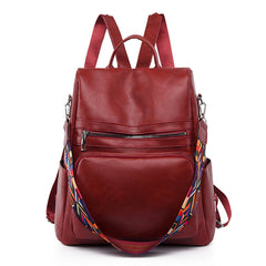 Vintage Leather Multifunctional Backpack Purse