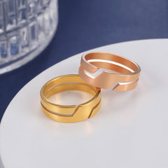 Fashion Simple Stainless Steel Couple Ring
