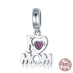 Sterling Silver Heart Vintage Charms Beads Fit Original DIY Bracelets