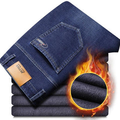 Jeans Brand Warm Flocking Warm Soft Men Activities Warm Fleece