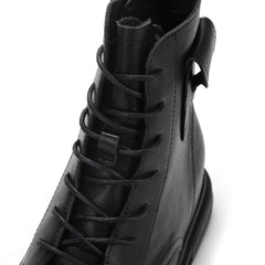 Genuine Leather Women Boots Spring Autumn Women Platform Ankle Boot