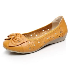 Plus Size Spring\Autumn Genuine Leather Shoes Woman Flats Work