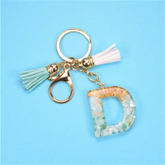 Exquisite Resin Initial Letter Keychain