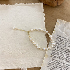 Natural Freshwater Pearl Choker Necklace Baroque Pearl Jewelry