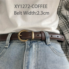 Belt Genuine Leather Ladies Thin Belts Fashion Jeans Windbreaker Waistband