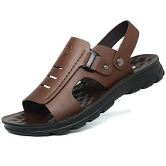 Non-slip Open-toe Leather Sandals