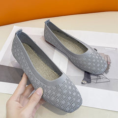 Moccasins Flat Heel Stretch Knit Sneakers Shoes Shallow Flats Loafer