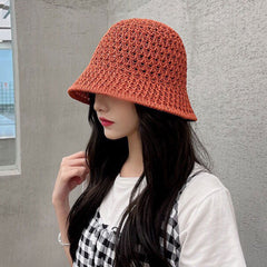 Handmade Crochet Floppy Top Hats Collapsible Dome Bucket Hat
