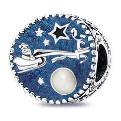 Silver Color Heart Shaped Charms Beads