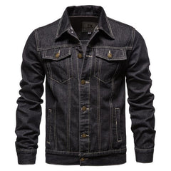 Men Light Blue Jean Jackets Casual Denim Coats