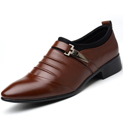 Men Leather Shoes Casual Shoes Slip-on Business Dress Shoes