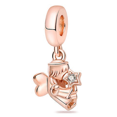 Silver Color Heart Shaped Charms Beads