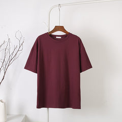 Soft Basic T Shirt Women Oversized Casual Solid Tee
