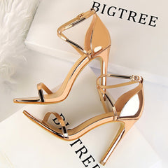 High Heels Women Pumps Sparkle Sequins Stiletto Heels 10 Cm Party Shoes