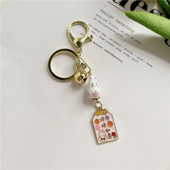 Omamori Sakura Amulet Lucky Cat Keychain Cute Pendant Clothes