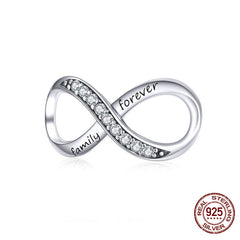 Sterling Silver Heart Vintage Charms Beads Fit Original DIY Bracelets