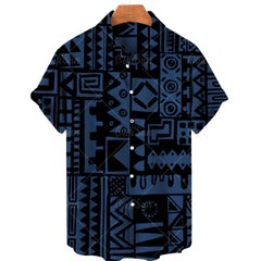 Clothing 3D Hawaiian Shirt Men Fashion Cashew Flower Geometric Printed Shirts