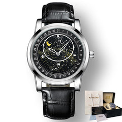 Mechanical Watch Gypsophila Watches for Man Corium Strap Automatic
