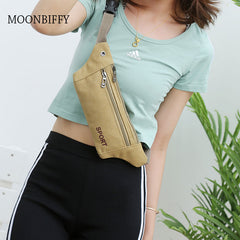 Women Men Retro Sport Waist Pack Crossbody Fanny Wallet Belt