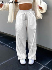 Loose Wide Leg Baggy Pants Hippie Casual Streetwear Low Waist Cargo Trousers