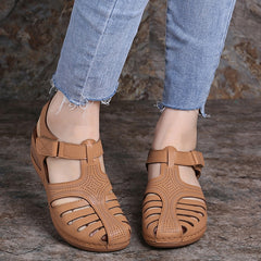 Vintage Wedge Sandals for Women Casual Fashion Velcro Comfy Platform