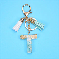 Exquisite Resin Initial Letter Keychain