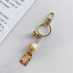 Omamori Sakura Amulet Lucky Cat Keychain Cute Pendant Clothes