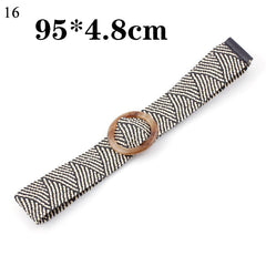 Belts For Women Vintage Boho Braided Waist Belt Black Coffee