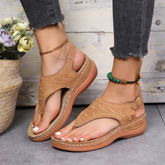 Fashion Clip Toe Wedge Sandals Women Summer Platform Rome Sandalias