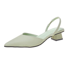 heel middle heel women's shoes bun head sandal