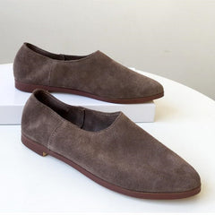 Ballet Flats Women Shoes Genuine Leather Large Size