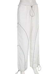 Loose Wide Leg Baggy Pants Hippie Casual Streetwear Low Waist Cargo Trousers