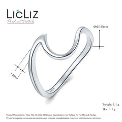 Silver Surf Wave Ring for Party Wedding Jewelry Accessories