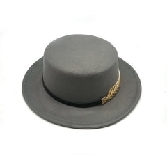Wool Vintage Trilby Felt Fedora Hat Ribbon With Wide Brim