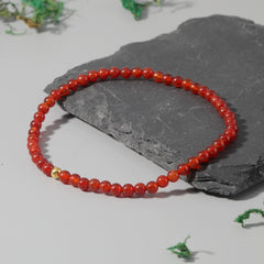 Fashion Bead Anklet Elasticity Adjustable Natural Stone Blue Spotted Stone Beach