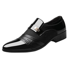 Men Leather Shoes Casual Shoes Slip-on Business Dress Shoes