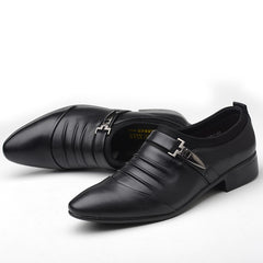 Men Leather Shoes Casual Shoes Slip-on Business Dress Shoes